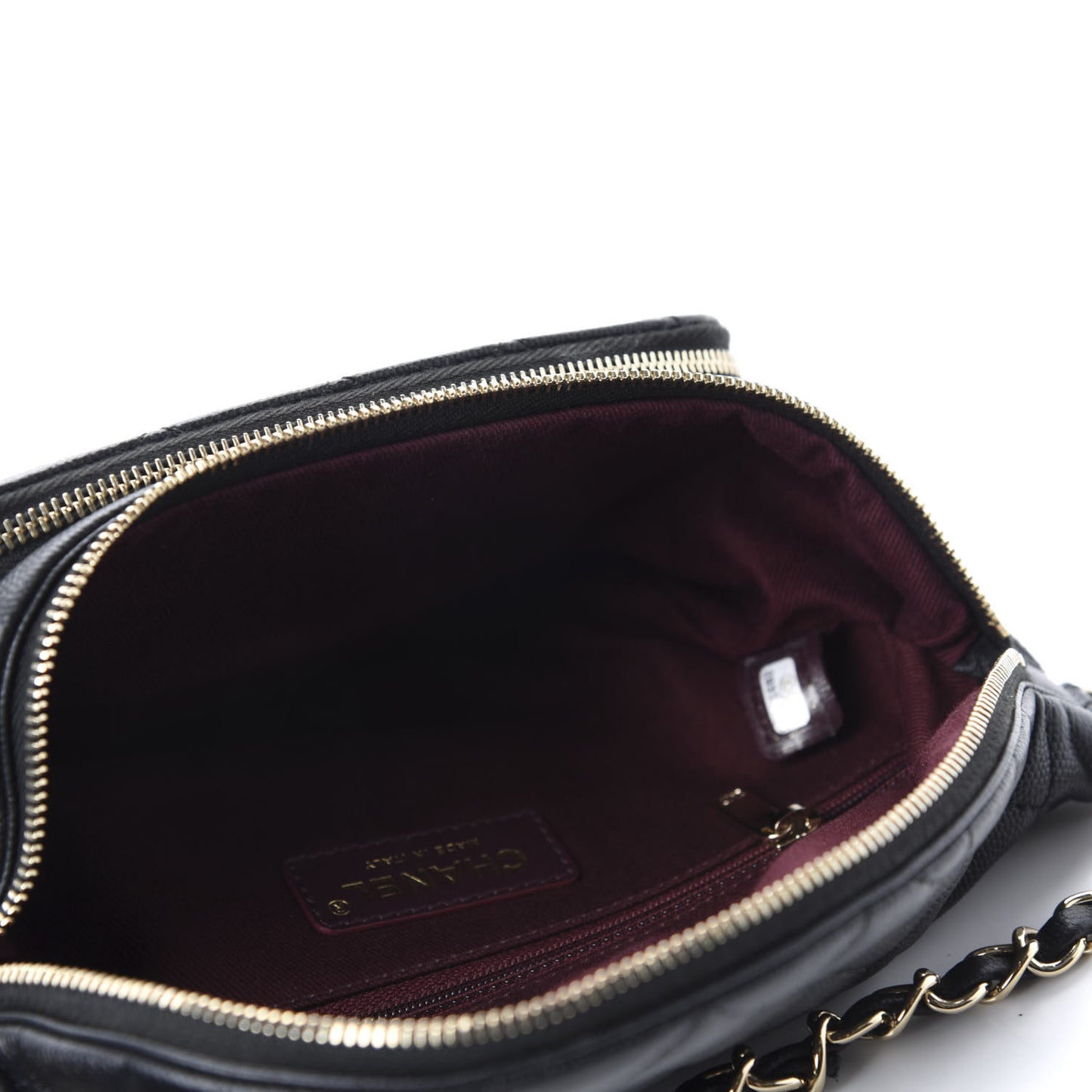 Caviar Quilted Business Affinity Waist Belt Bag Black