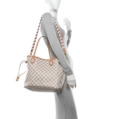 Louis Vuitton Damier Azur Braided Neverfull MM Orange 2 of 13