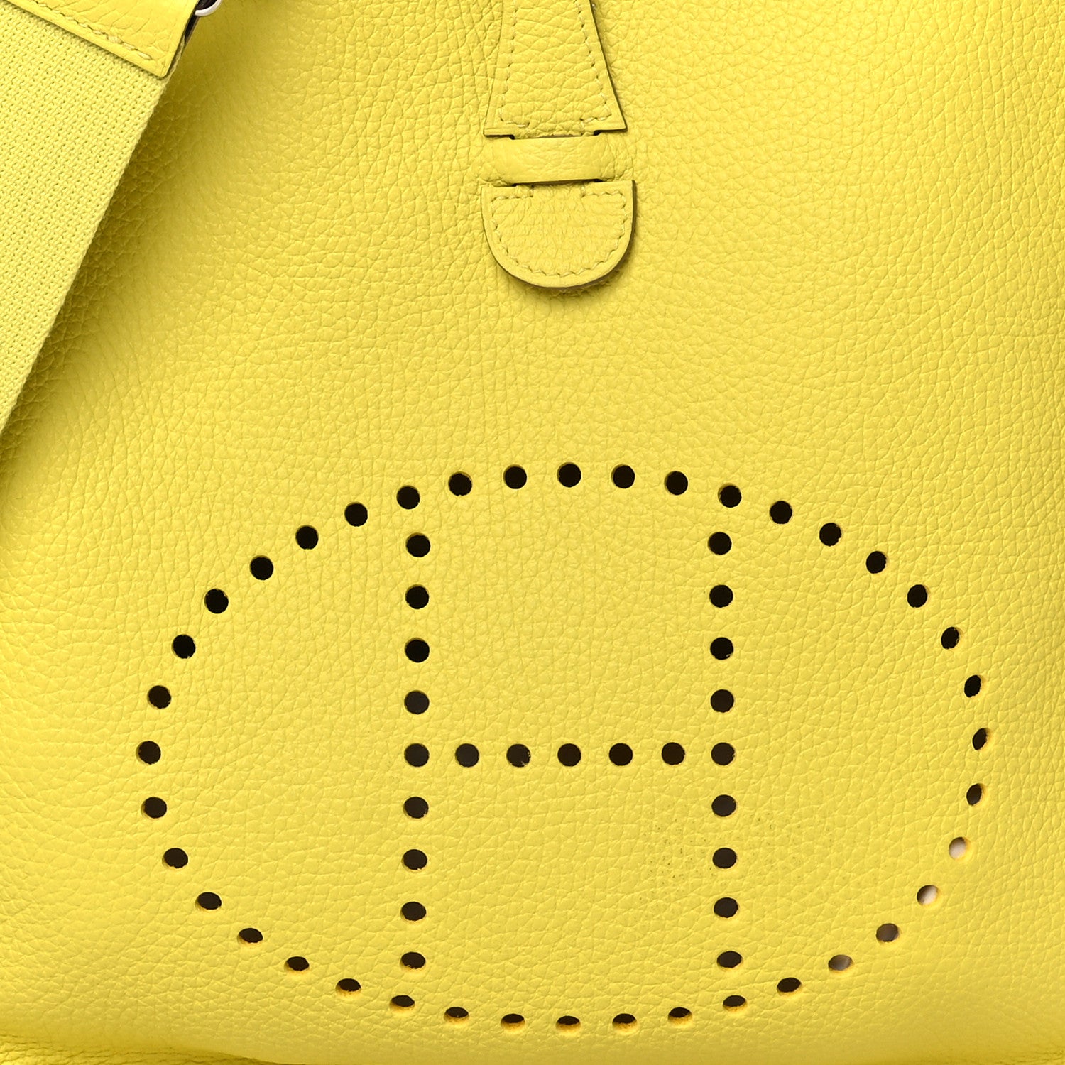 Hermes Taurillon Clemence Evelyne III PM Lime 8 of 12