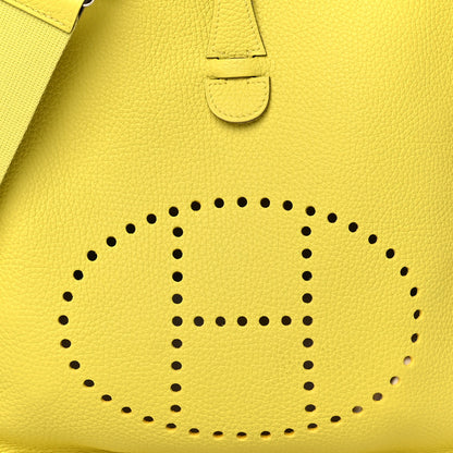 Hermes Taurillon Clemence Evelyne III PM Lime 8 of 12
