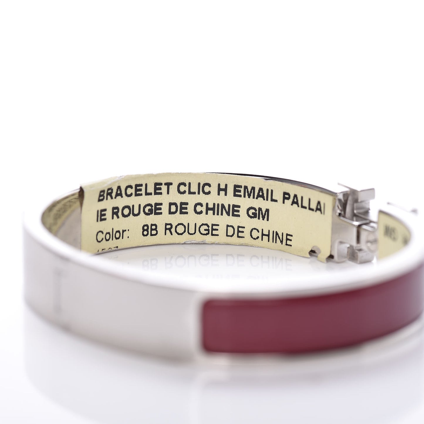 Enamel Narrow Clic Clac H Bracelet GM Rouge De Chine