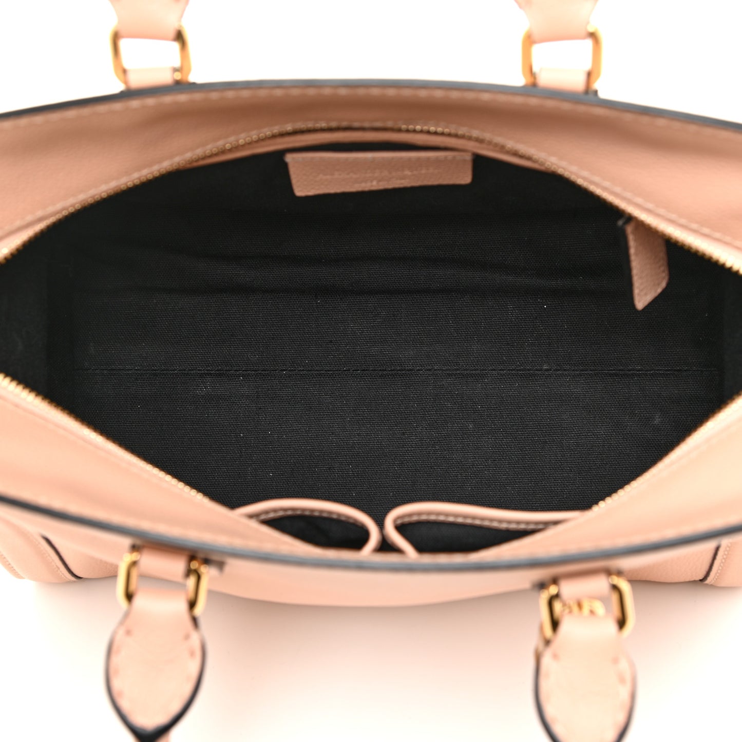 Pebbled Calfskin Small Skull Padlock Zip Around Tote Boudoir