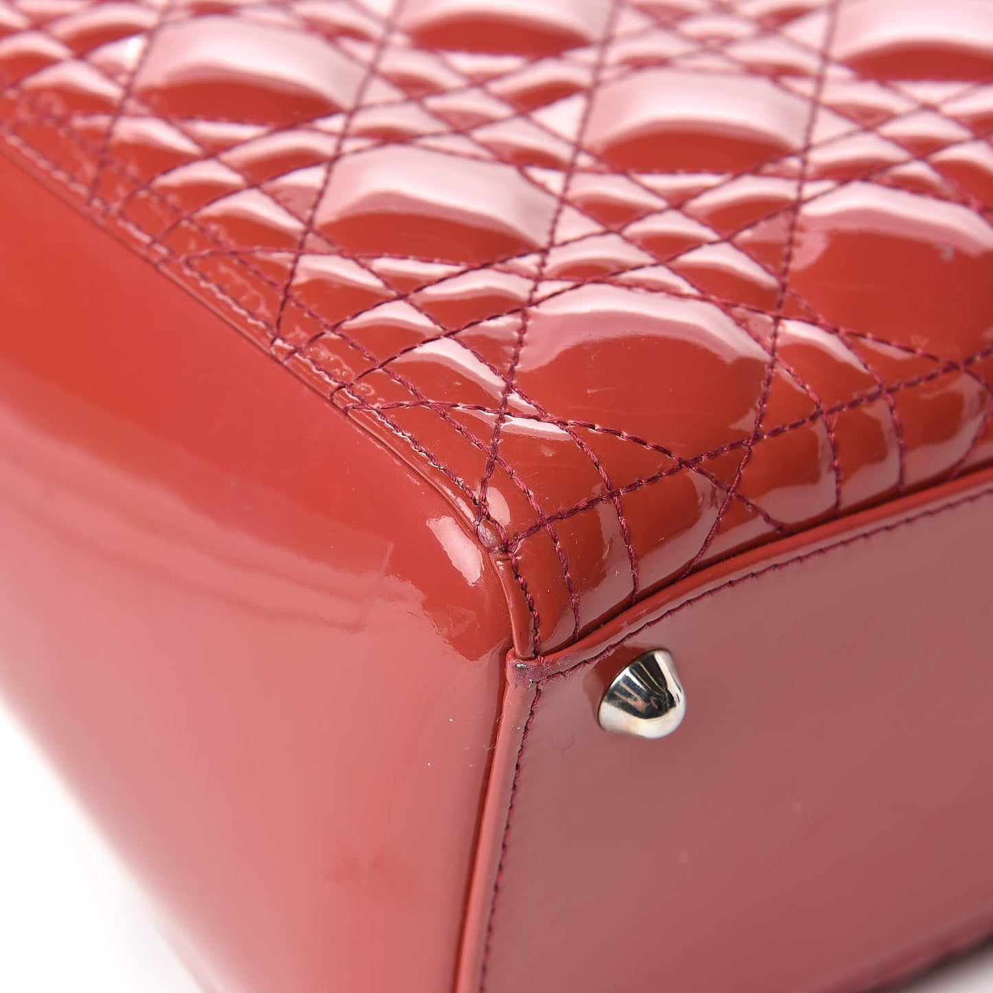 Patent Cannage Large Lady Dior Pink