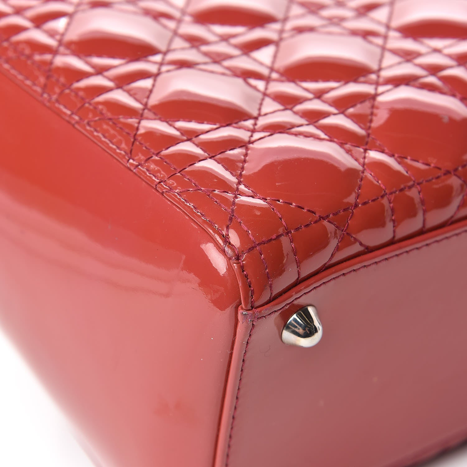 Christian Dior Patent Cannage Large Lady Dior Pink 14 of 30