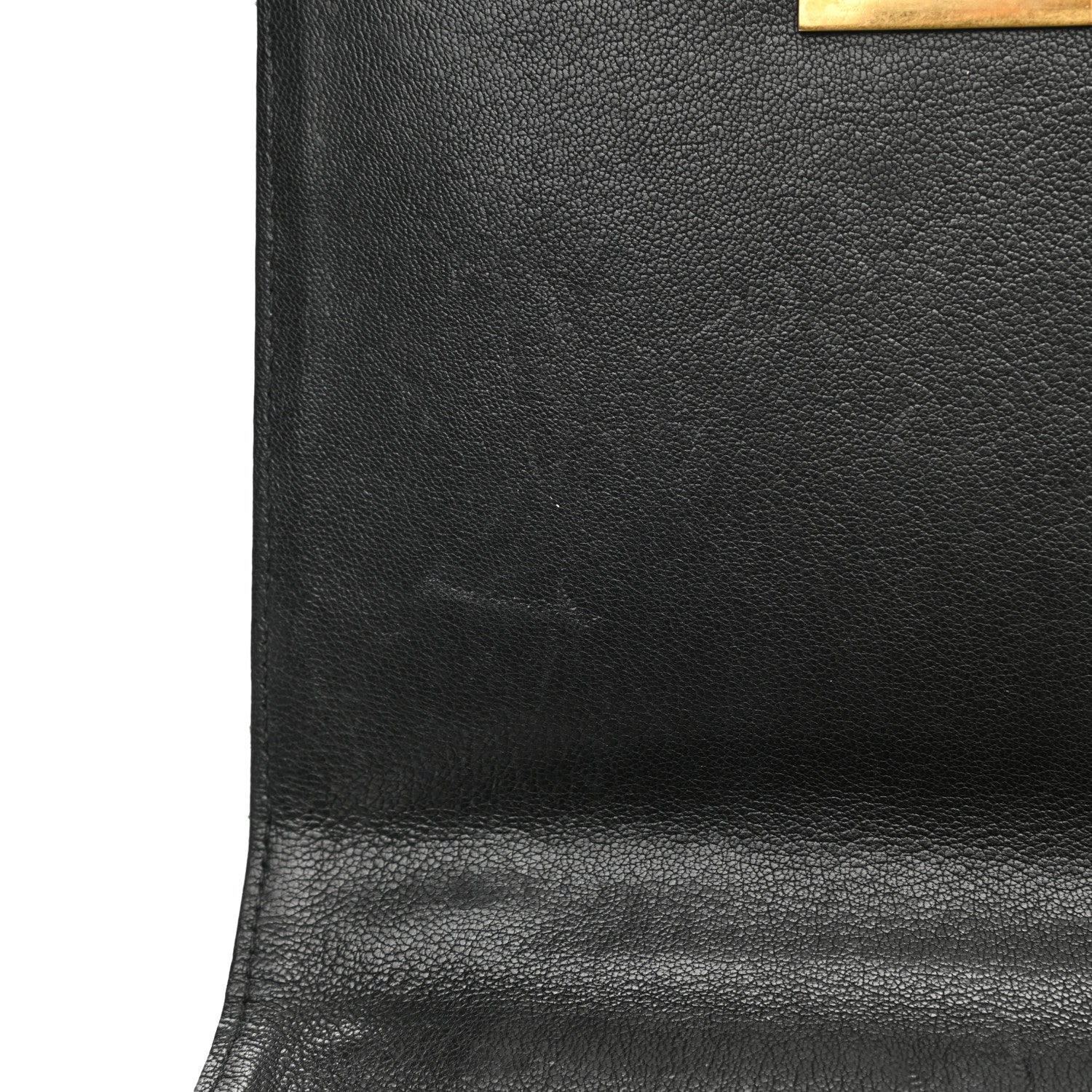 Chanel Goatskin Quilted Large Rita Top Handle Flap Black 13 of 15