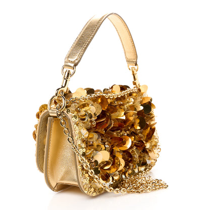 Dolce & Gabbana Sequin DG Shoulder Bag Oro 3 of 9