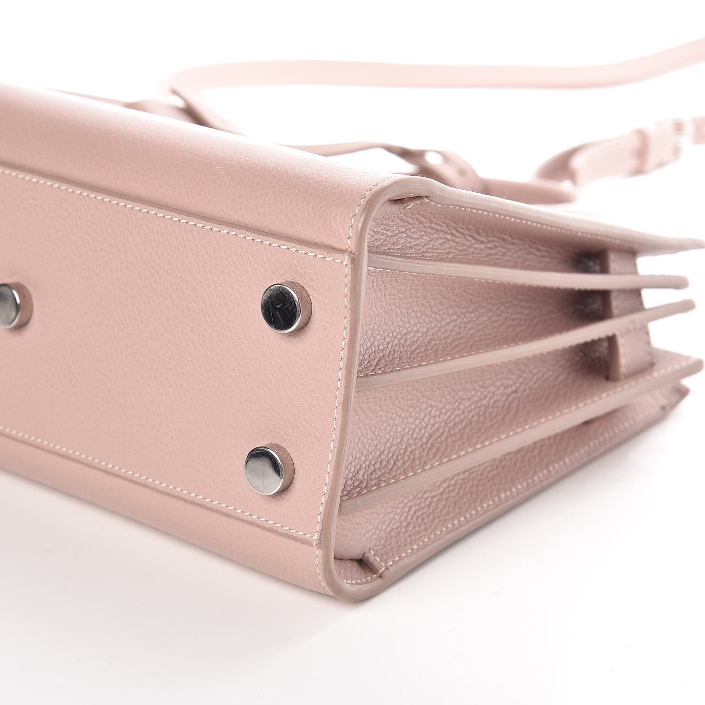 Grained Calfskin Nano Sac De Jour Antique Rose