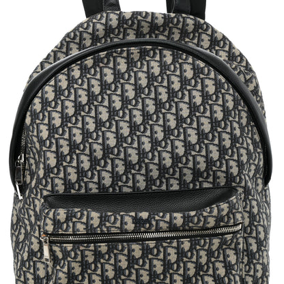 Christian Dior Oblique Calfskin Rider Backpack Beige Black 7 of 9