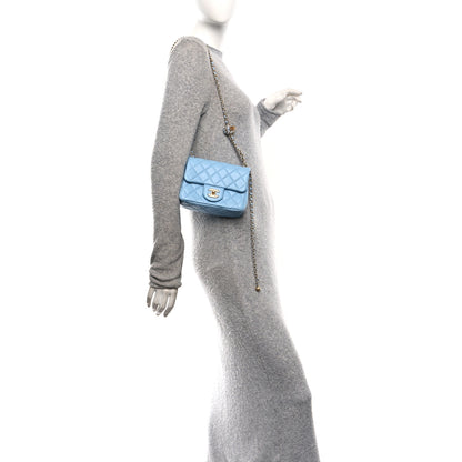 Chanel Lambskin Quilted Mini Pearl Crush Flap Light Blue 2 of 11