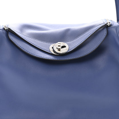 Hermes Swift Epsom Lindy 26 Tressage De Cuir Bleu Brighton Capucine Bleu Saphir 8 of 12