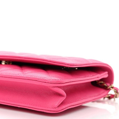 Chanel Caviar Quilted Wallet On Chain WOC Rose 11 of 12