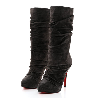 Christian Louboutin Veau Velours Piros 120 Boot 37 Africa 3 of 8