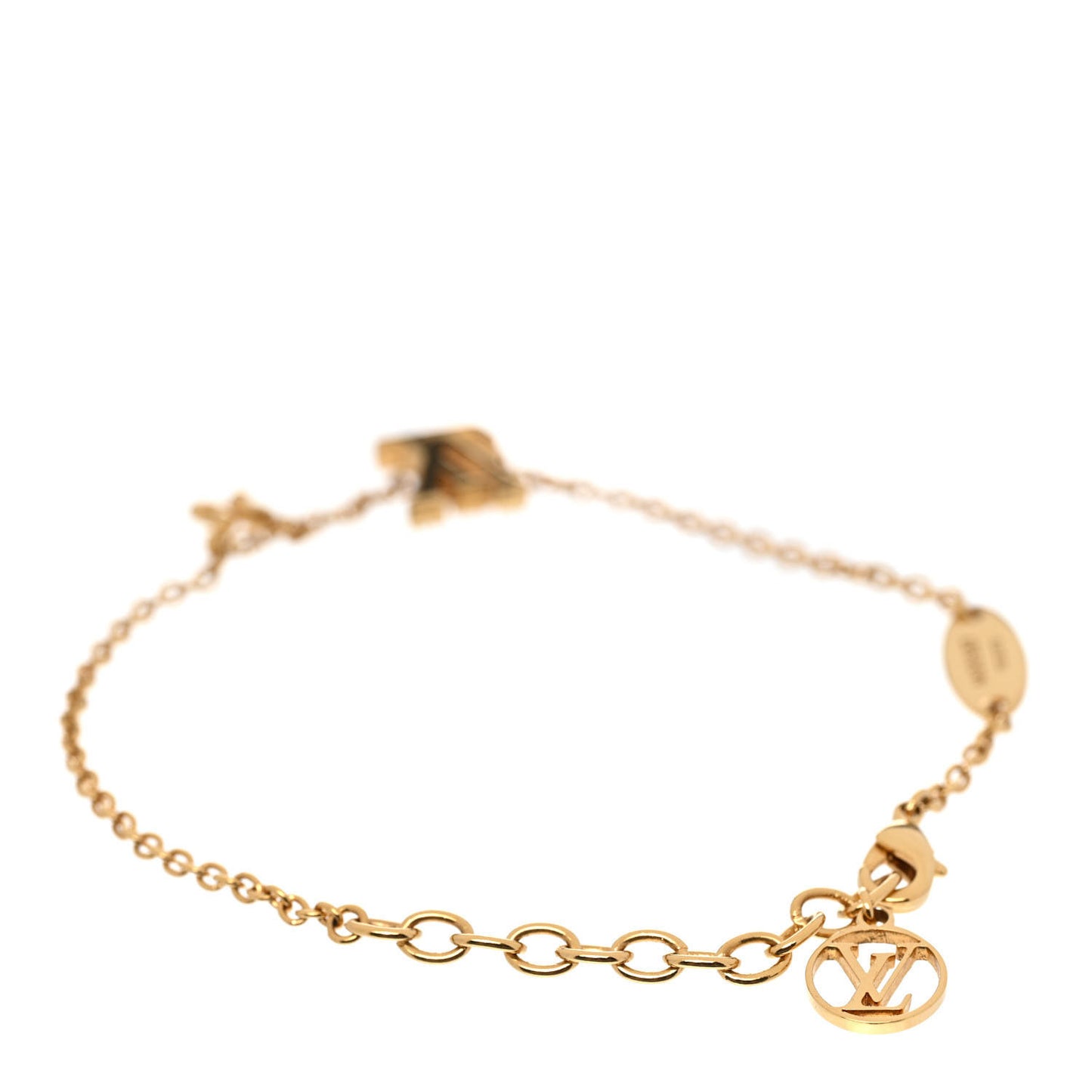 Metal Crystal LV Iconic Bracelet Gold