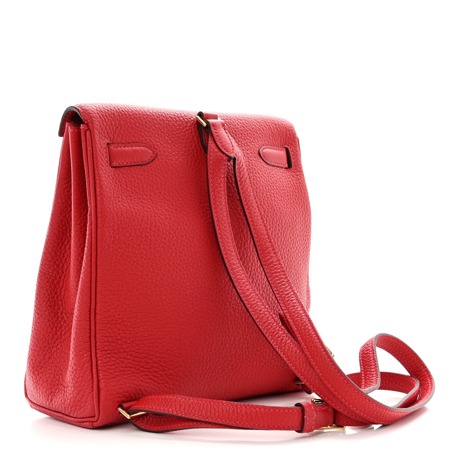 Hermes Taurillon Clemence Kelly Ado Backpack Rouge Casaque 3 of 10
