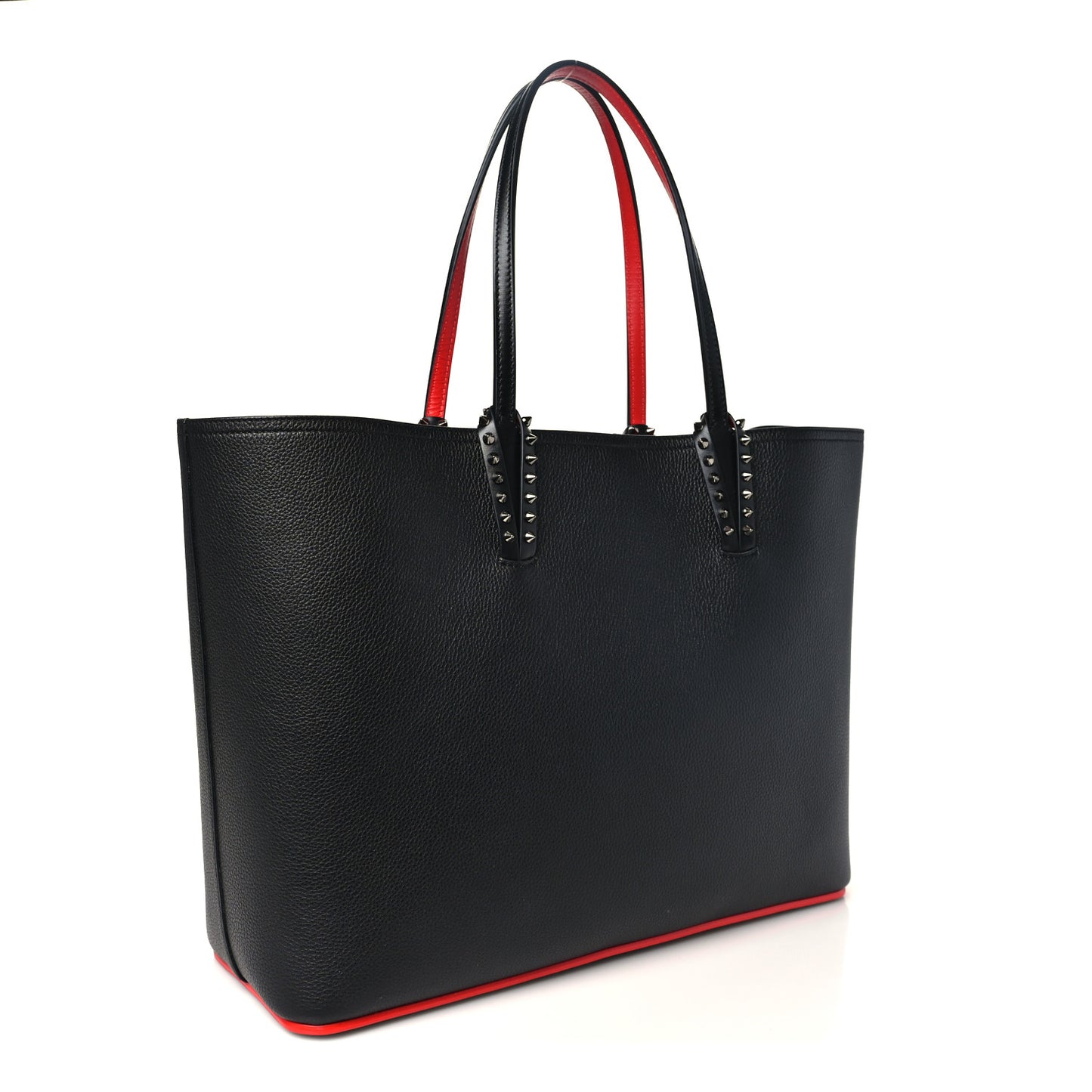 Calfskin Spikes East West Cabata Tote Black
