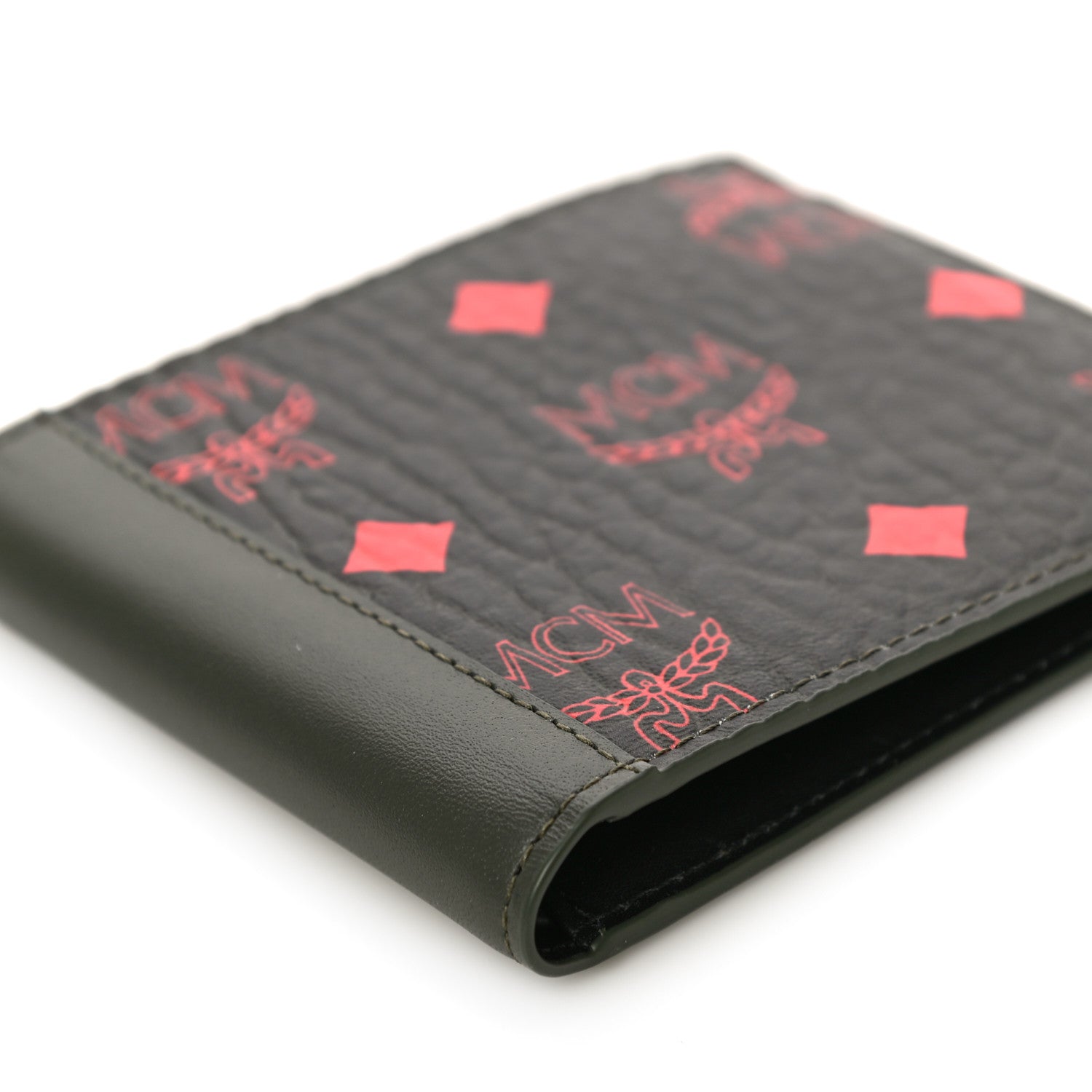 MCM Visetos Bi-Fold Wallet Dark Green 5 of 10