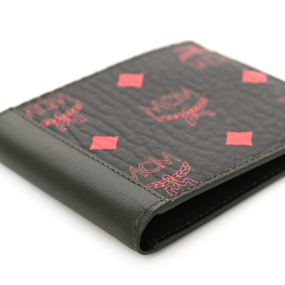 MCM Visetos Bi-Fold Wallet Dark Green 5 of 10