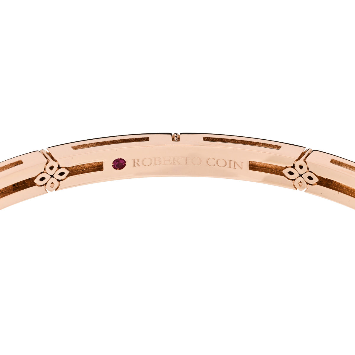 Roberto Coin 18K Rose Gold Diamond 1.70ctw Love in Verona Pave Bangle Bracelet 3 of 5