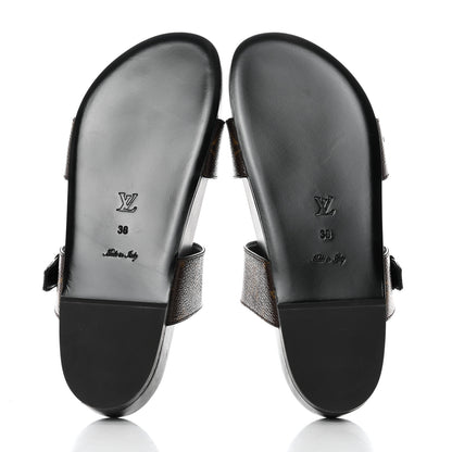 Louis Vuitton Monogram Bom Dia Mule Sandals 38 Black 5 of 9