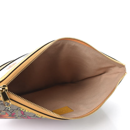 Gucci GG Supreme Monogram Flora Large Ophidia Pouch Clutch Beige Multicolor Crop 5 of 9