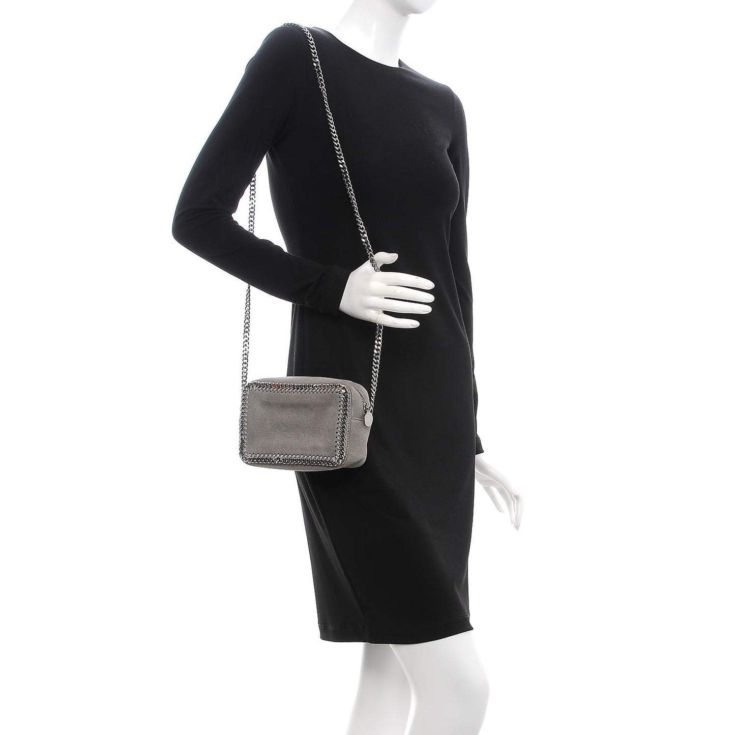 Shaggy Deer Falabella Crossbody Camera Bag Light Grey