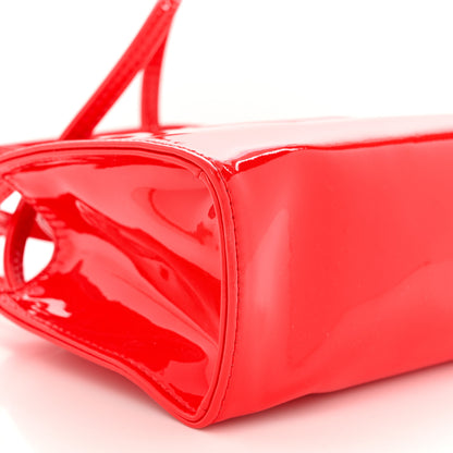Telfar Patent Vegan Leather Small Shopping Bag Red 9 of 10