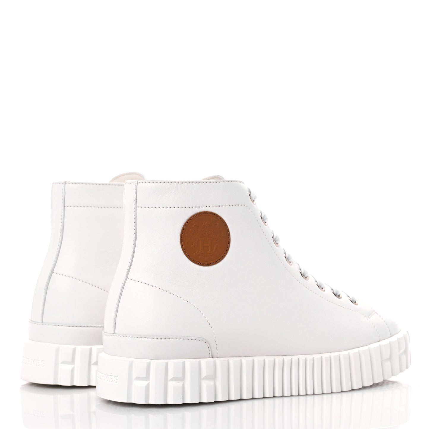 Calfskin Womens Climb Sneakers 37 White