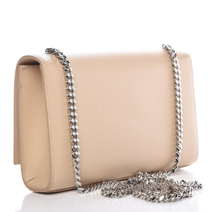 Saint Laurent Grain De Poudre Small Monogram Kate Satchel Nude Powder 3 of 9