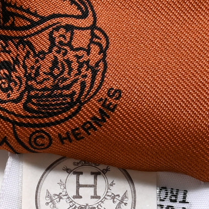 Hermes Silk Brides De Gala En Fleurs Twilly White Gris Cuir 4 of 4