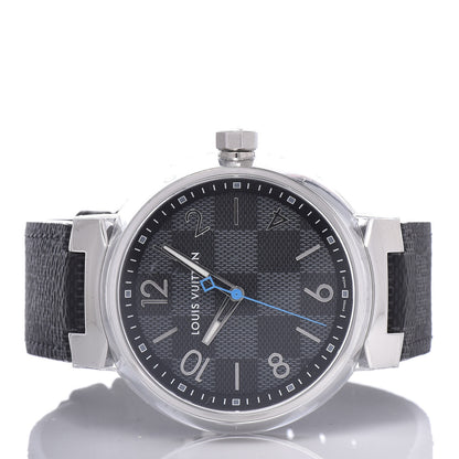 Louis Vuitton Stainless Steel Damier Graphite 41mm Tambour Quartz Watch 3 of 8