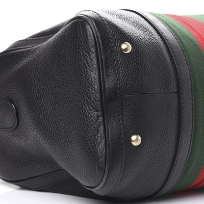 Gucci Calfskin Vintage Web Medium Boston Black 9 of 21