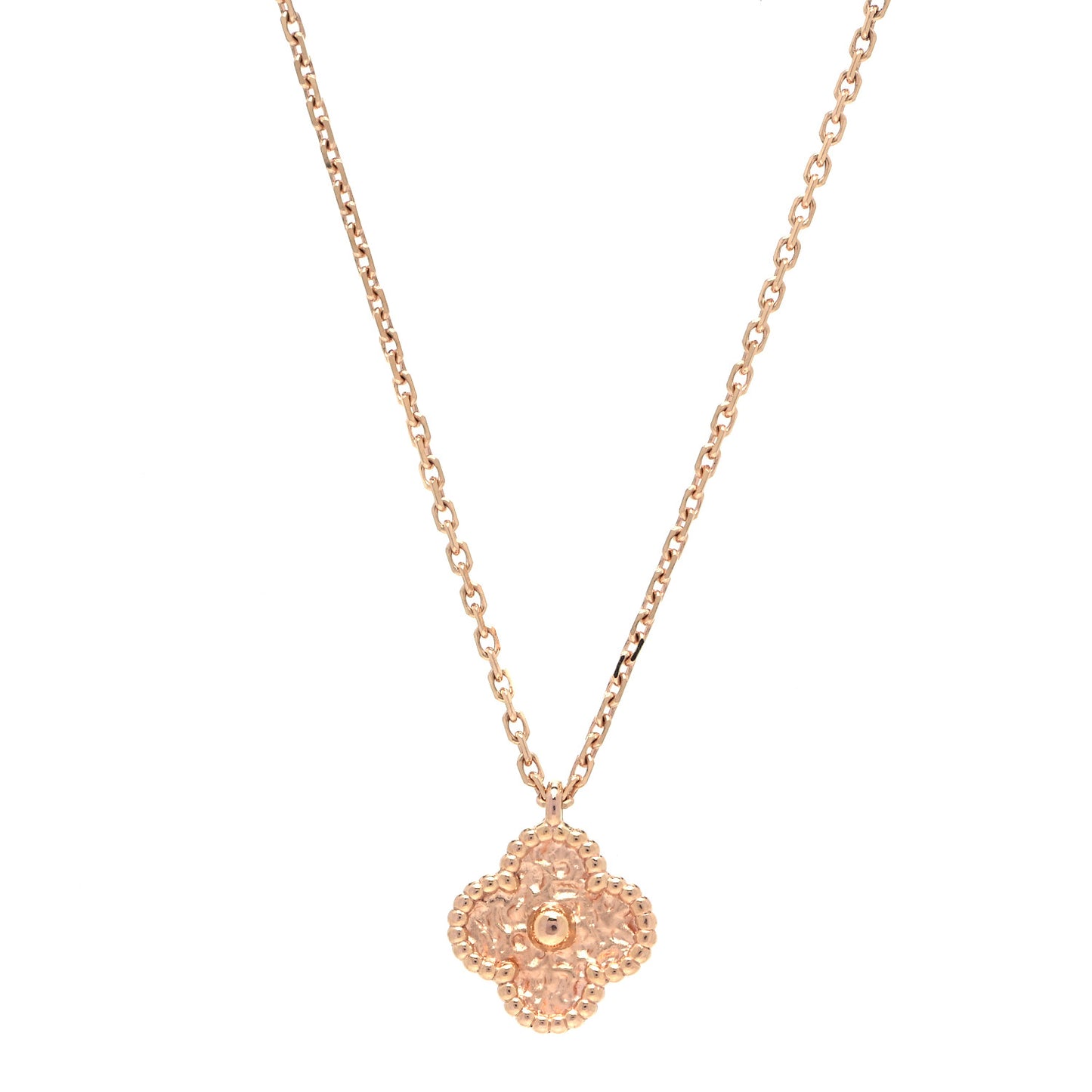 18K Rose Gold Sweet Alhambra Pendant Necklace