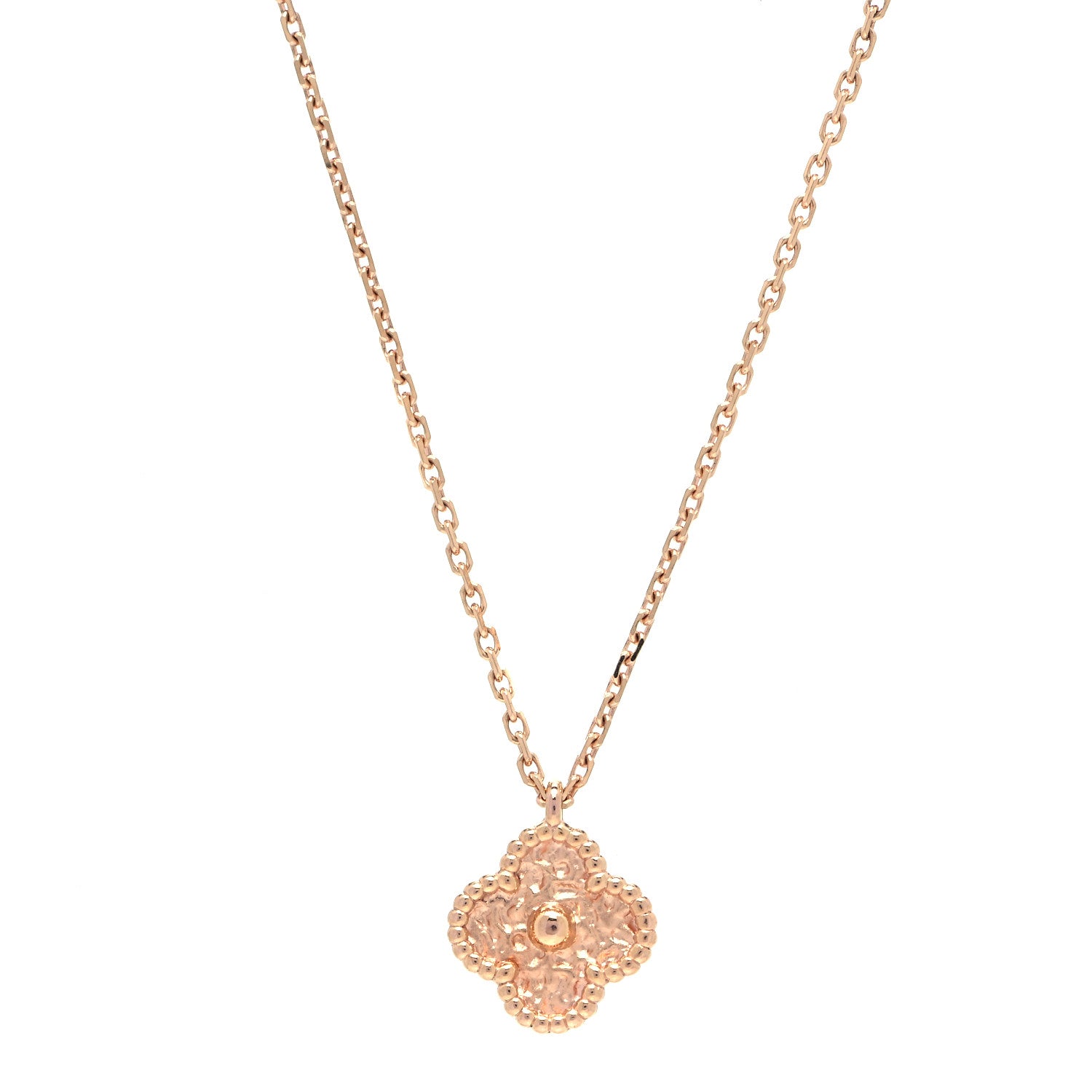 Van Cleef & Arpels 18K Rose Gold Sweet Alhambra Pendant Necklace 1 of 6
