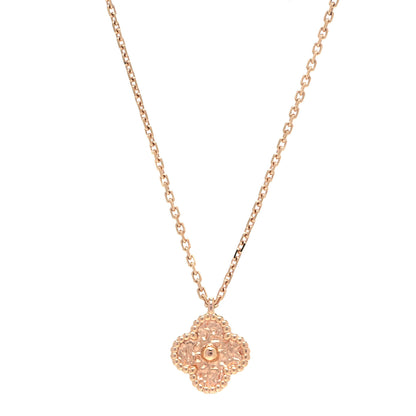 Van Cleef & Arpels 18K Rose Gold Sweet Alhambra Pendant Necklace 1 of 6