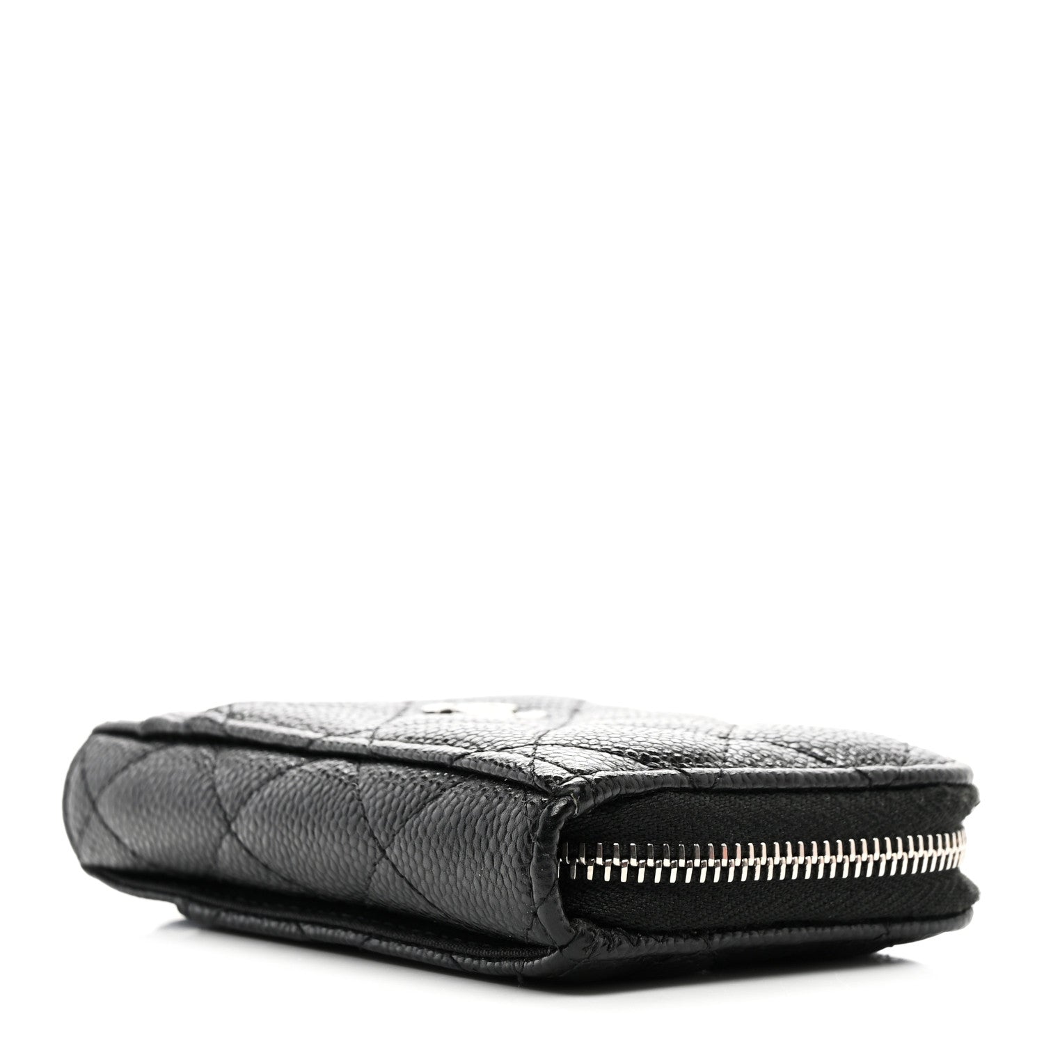 Chanel Caviar Quilted Zip Card Holder Black 4 of 8