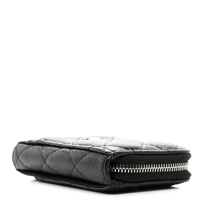 Chanel Caviar Quilted Zip Card Holder Black 4 of 8