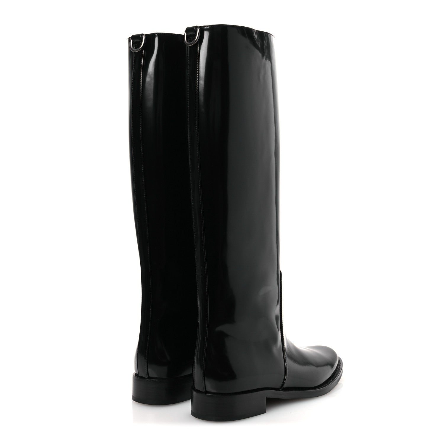 Saint Laurent Vitello Ruinart Hunt 25 Boots 38.5 Black 5 of 13