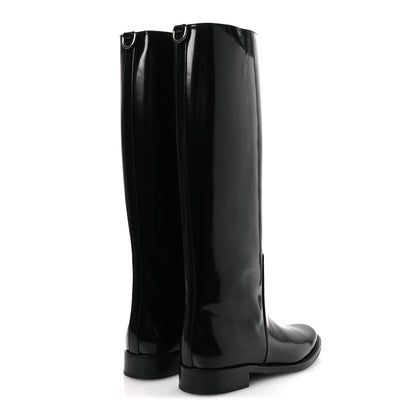 Saint Laurent Vitello Ruinart Hunt 25 Boots 38.5 Black 5 of 13