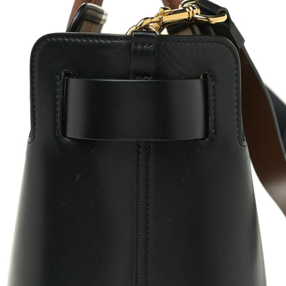 Burberry Soft Grain Calfskin Small Belt Bag Black Tan 14 of 22