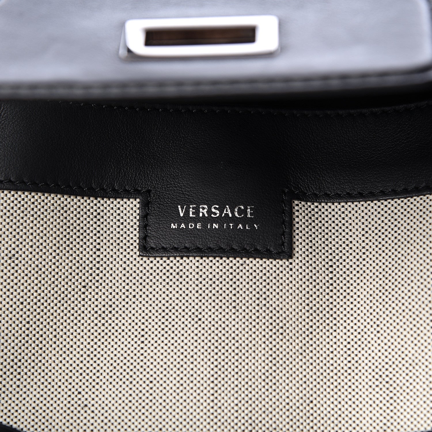 Versace Calfskin XL Palazzo Empire Bag Black 6 of 15