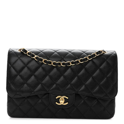 Chanel Caviar Quilted Jumbo Double Flap Black 1 of 10