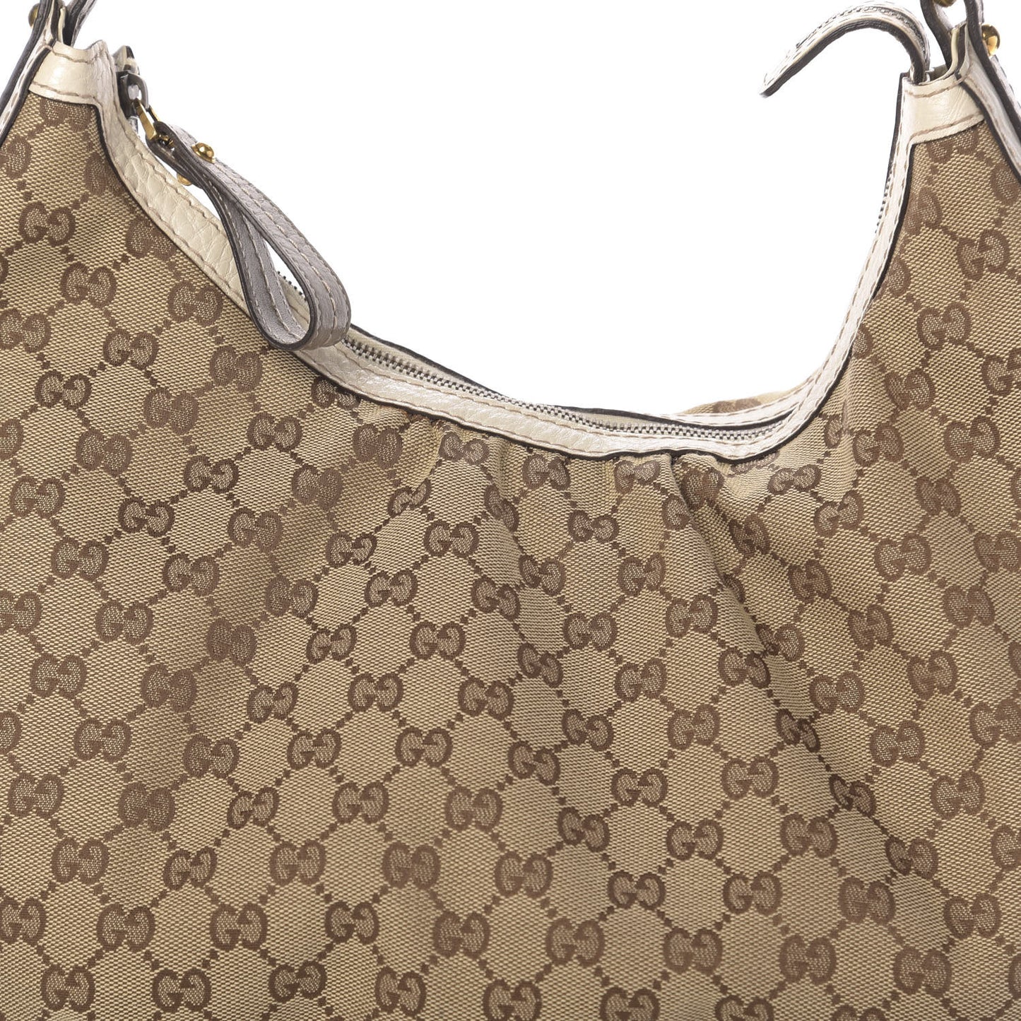 Monogram Medium Interlocking Hobo Off White