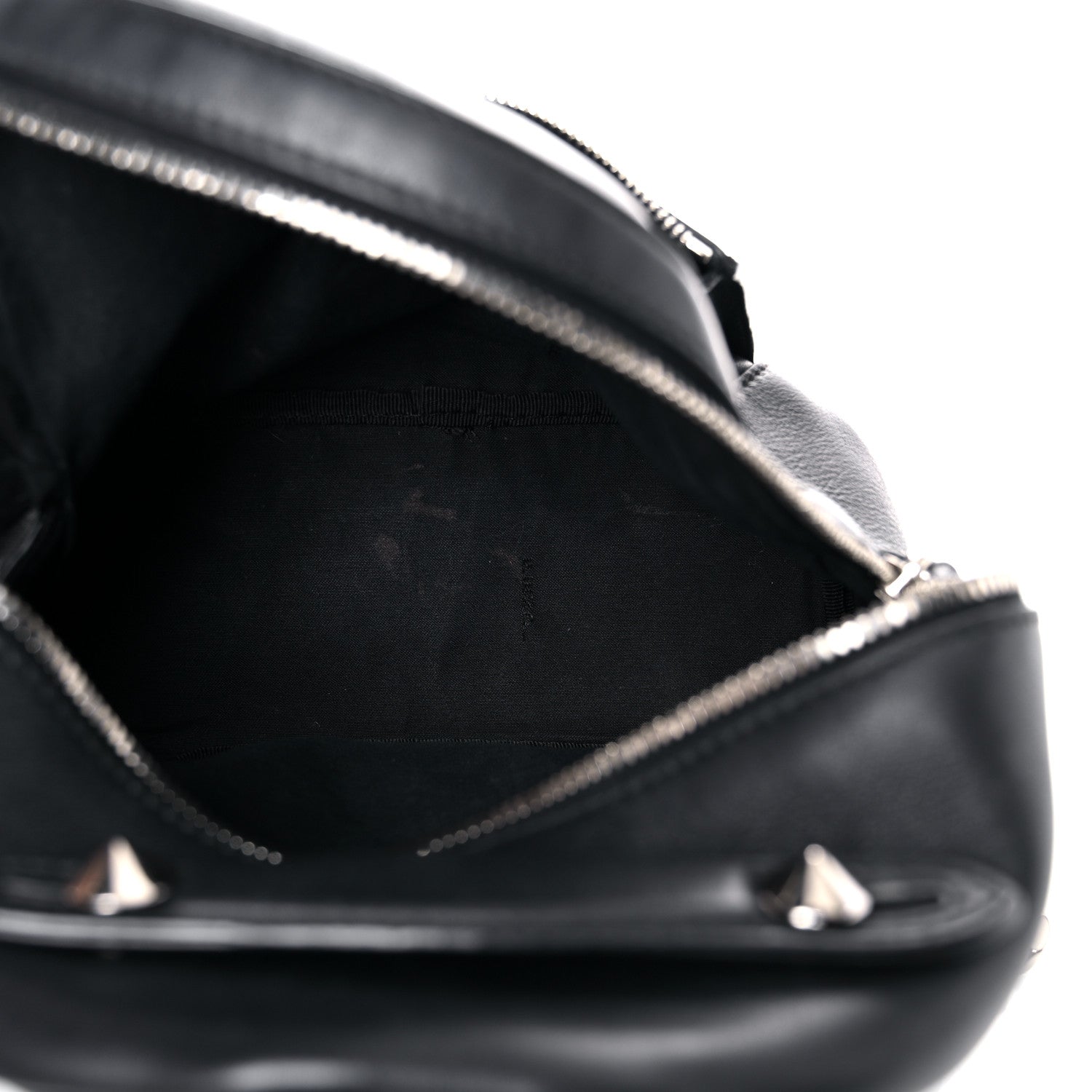 Fendi Vitello Dolce Crystal Flowerland Croc Tail Mini Backpack Black 5 of 22