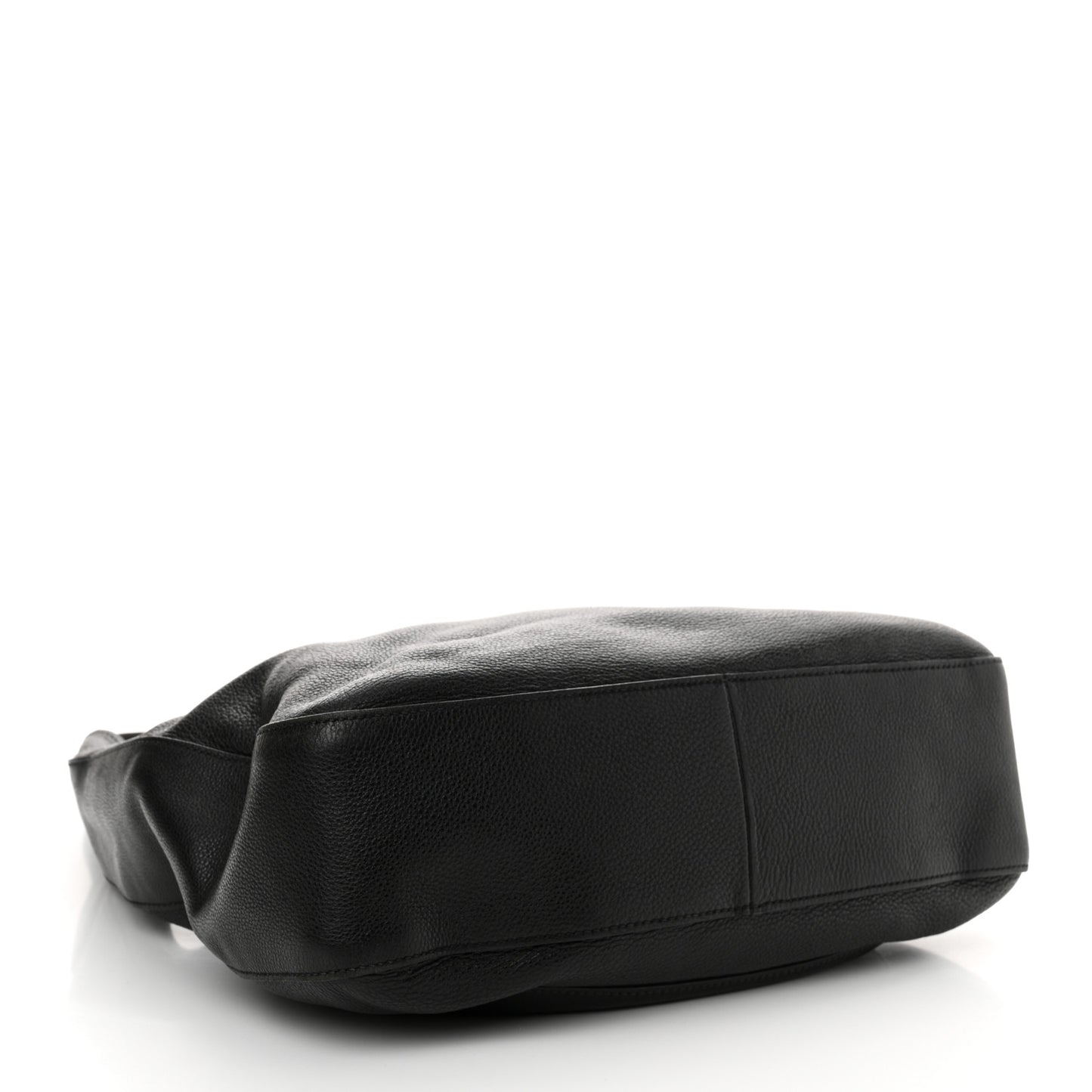 Vitello Daino Medium Pocket Hobo Bag Black
