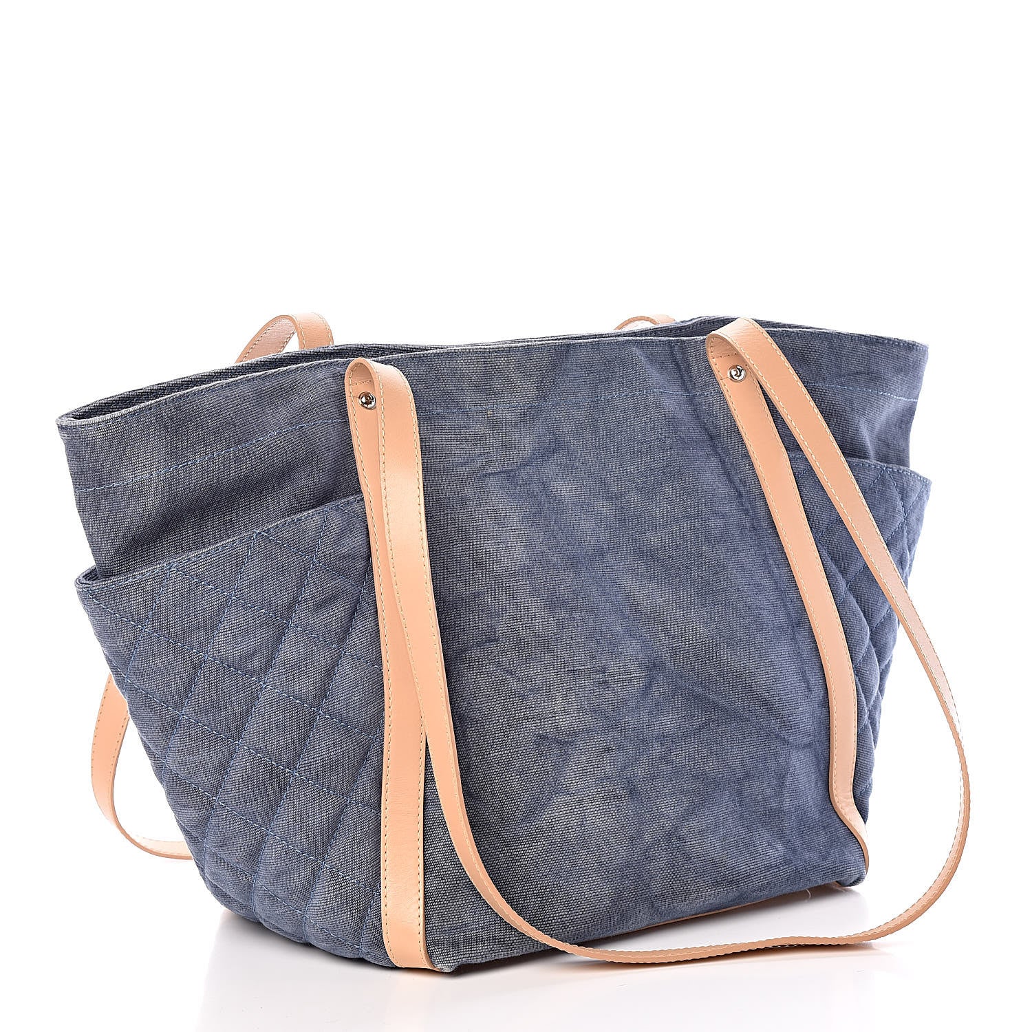 Chanel Denim CC Flower Tote Blue 3 of 9