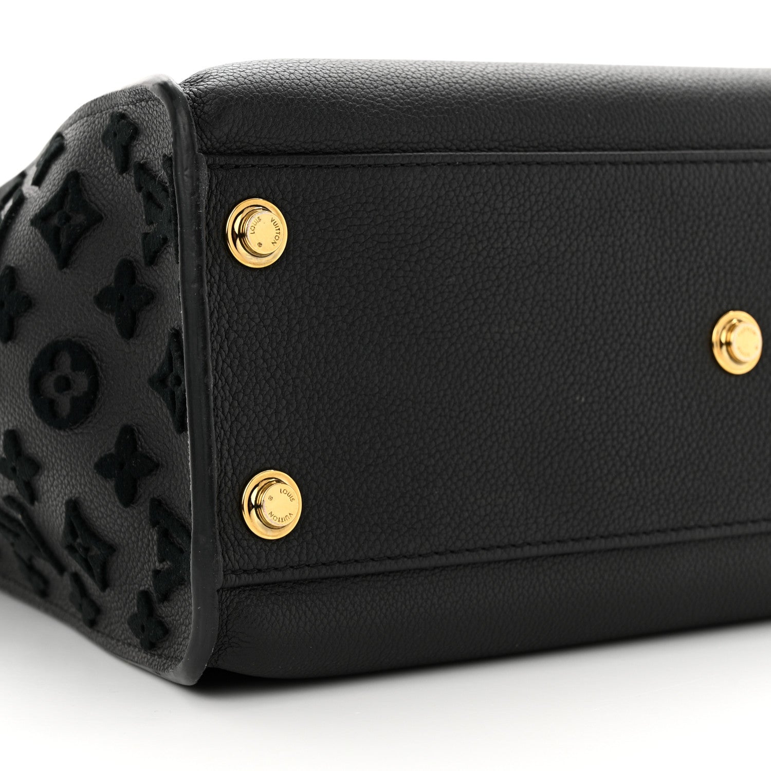 Louis Vuitton Calfskin Monogram Tufting On My Side Black 8 of 11