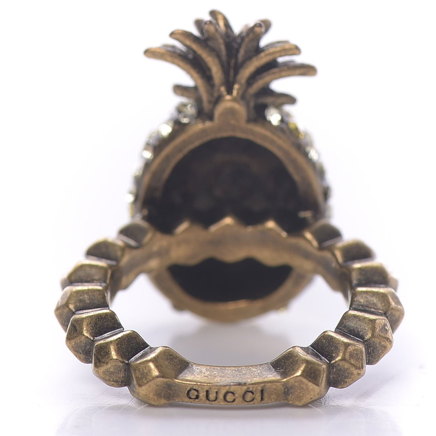 Gucci Crystal Pineapple Motif Ring S 4 of 6