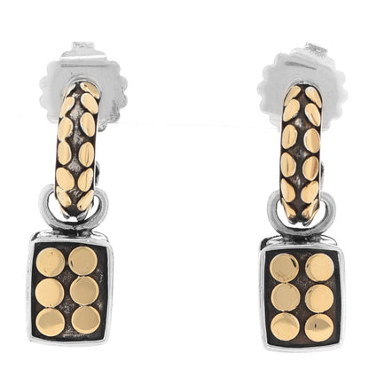John Hardy Sterling Silver 18K Yellow Gold Jaisalmer Dot Hoop Earrings 1 of 5
