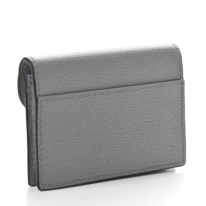 Christian Dior Grained Calfskin Saddle Card Holder Gray 3 of 9