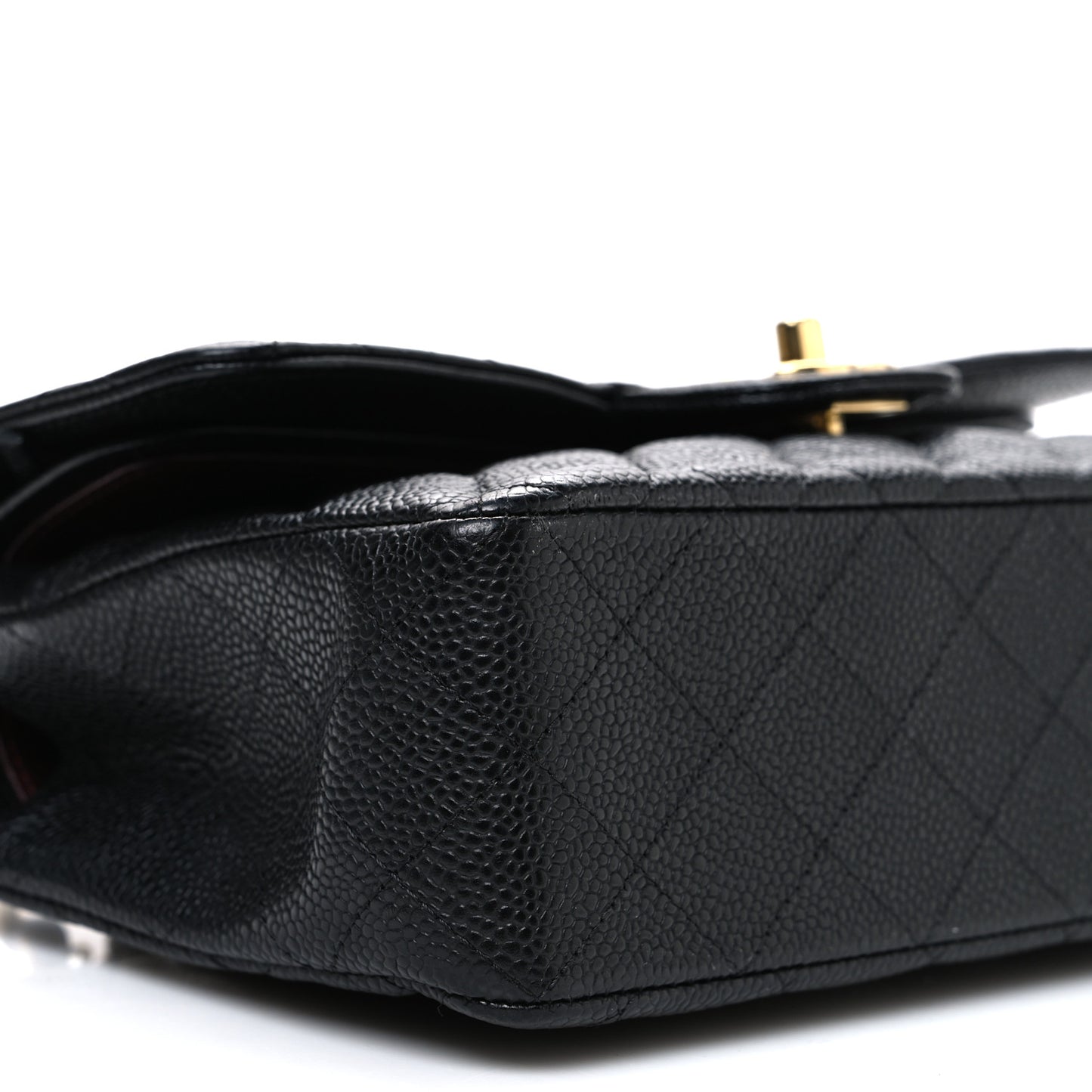 Caviar Quilted Small Double Flap Black